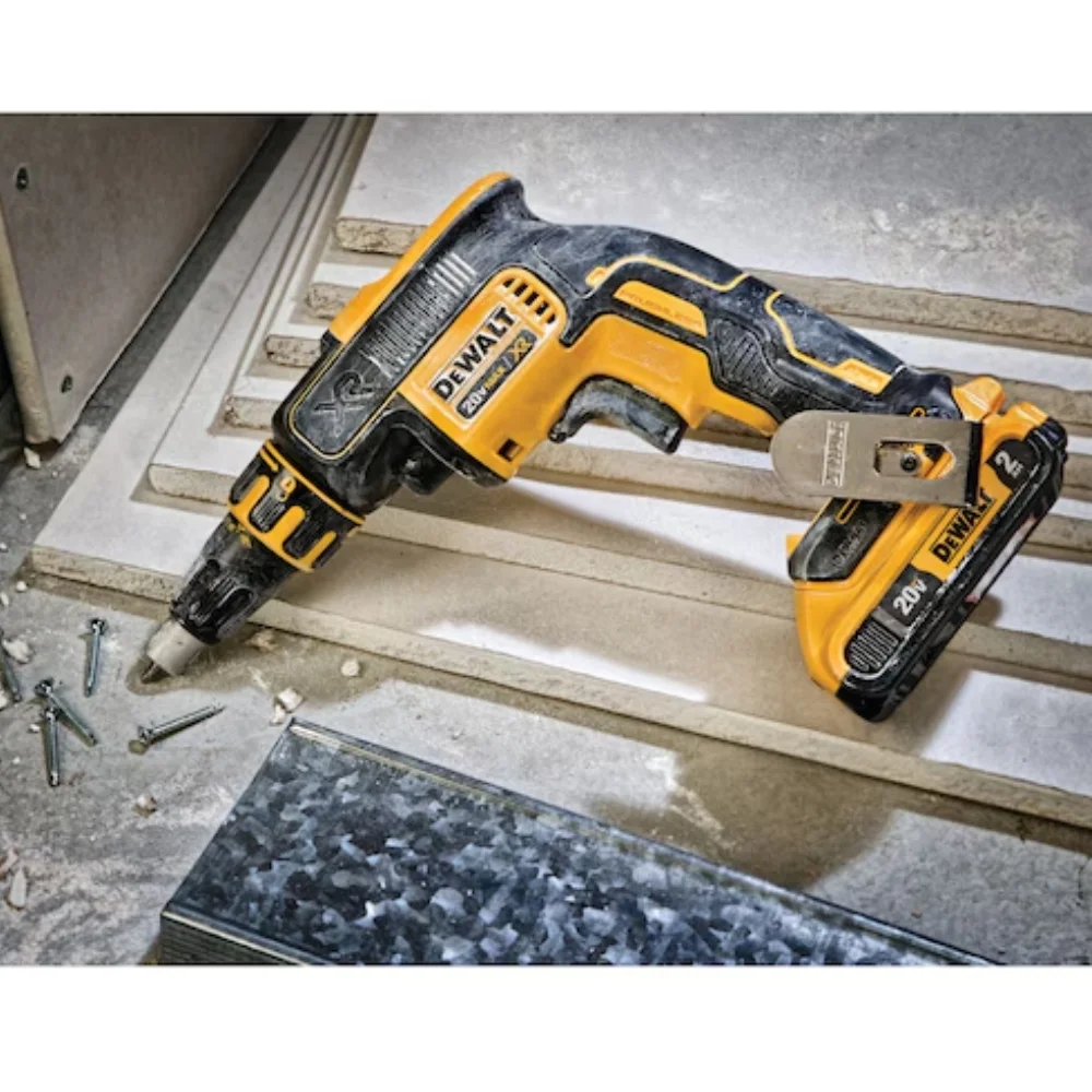 Parafusadeira a Bateria 20V Gesso e Drywall Brushless com Bolsa Carregador e 2 Baterias 2AH 1/4" 110V Dewalt DCF620D2-BR