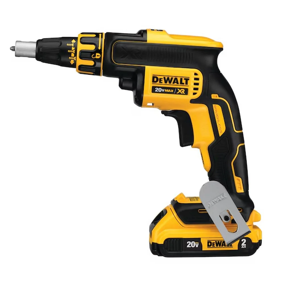 Parafusadeira a Bateria 20V Gesso e Drywall Brushless com Bolsa Carregador e 2 Baterias 2AH 1/4" 220V Dewalt DCF620D2-B2