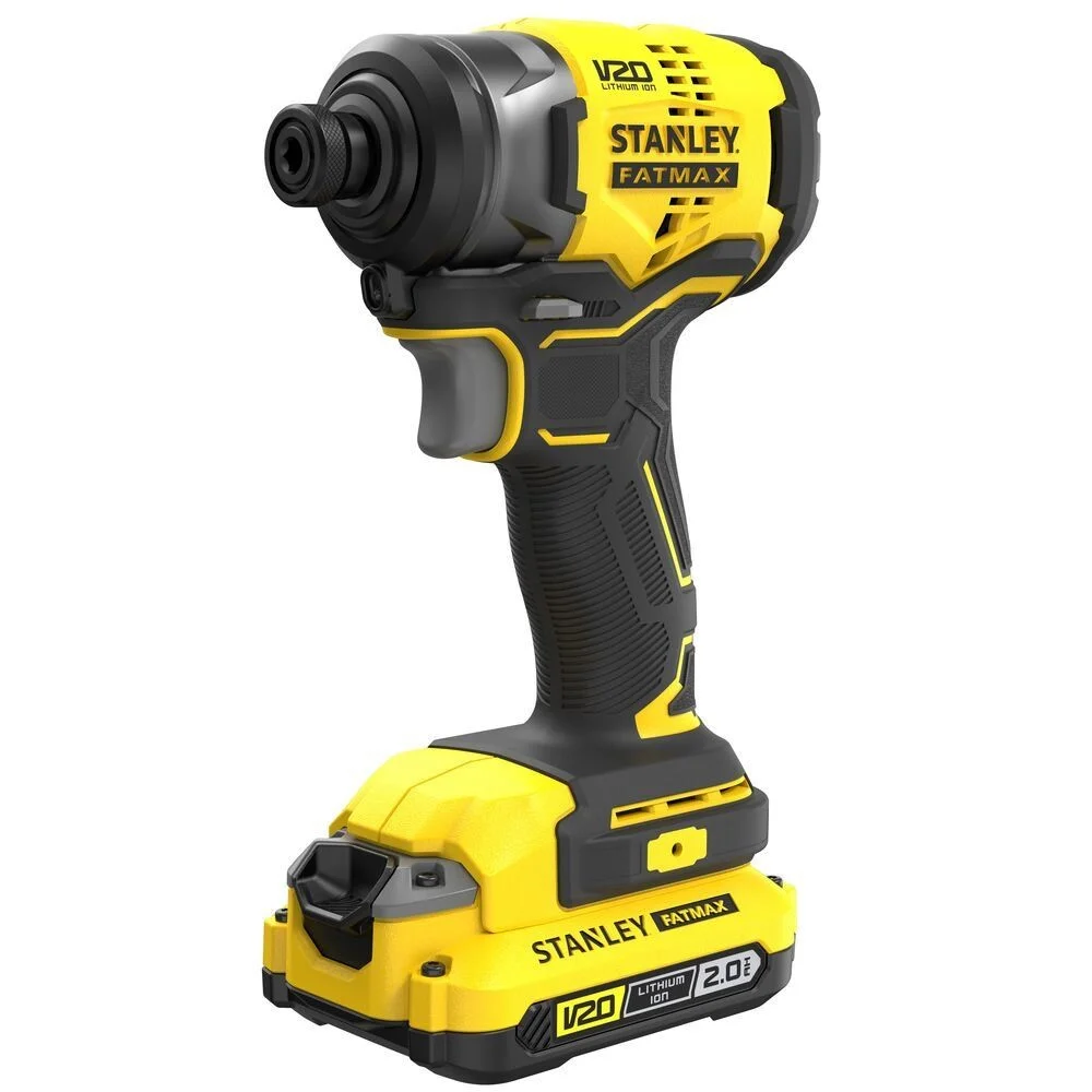Parafusadeira de Impacto a Bateria 20V Max 180NM Brushless Maleta Carregador e 2 Baterias 2AH 1/4" Bivolt Stanley SBI810D2K-BR