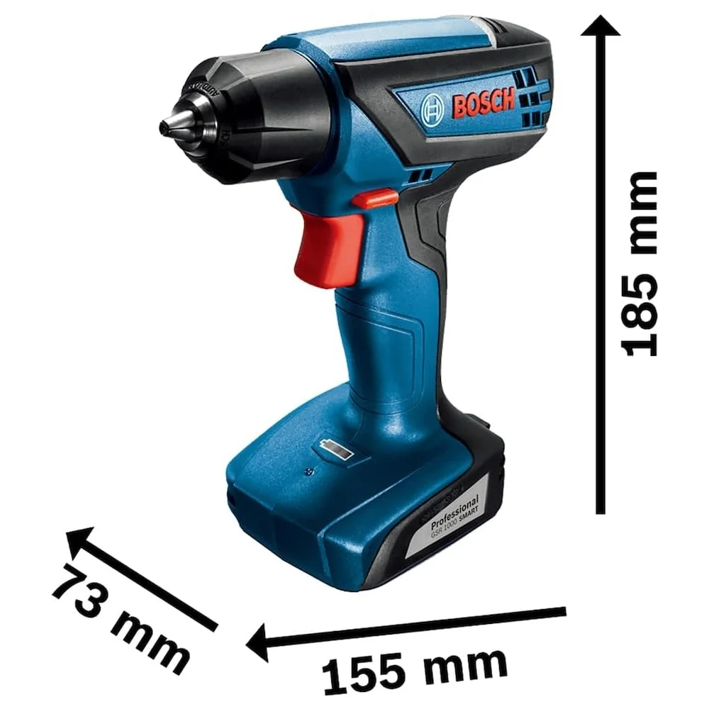 Parafusadeira Furadeira a Bateria 12V Com Carregador 1 Bateria 1,5AH 1/4" Bivolt Bosch GSR 1000 SMART