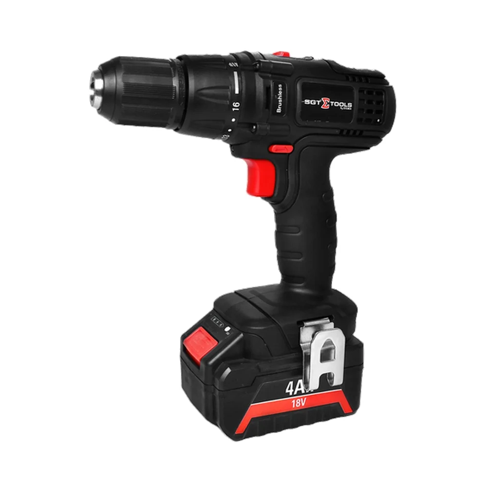 Parafusadeira Furadeira a Bateria 18V Com Brushless Maleta Carregador e 2 Baterias 4AH 1/2" Bivolt Sigma SGT-7130