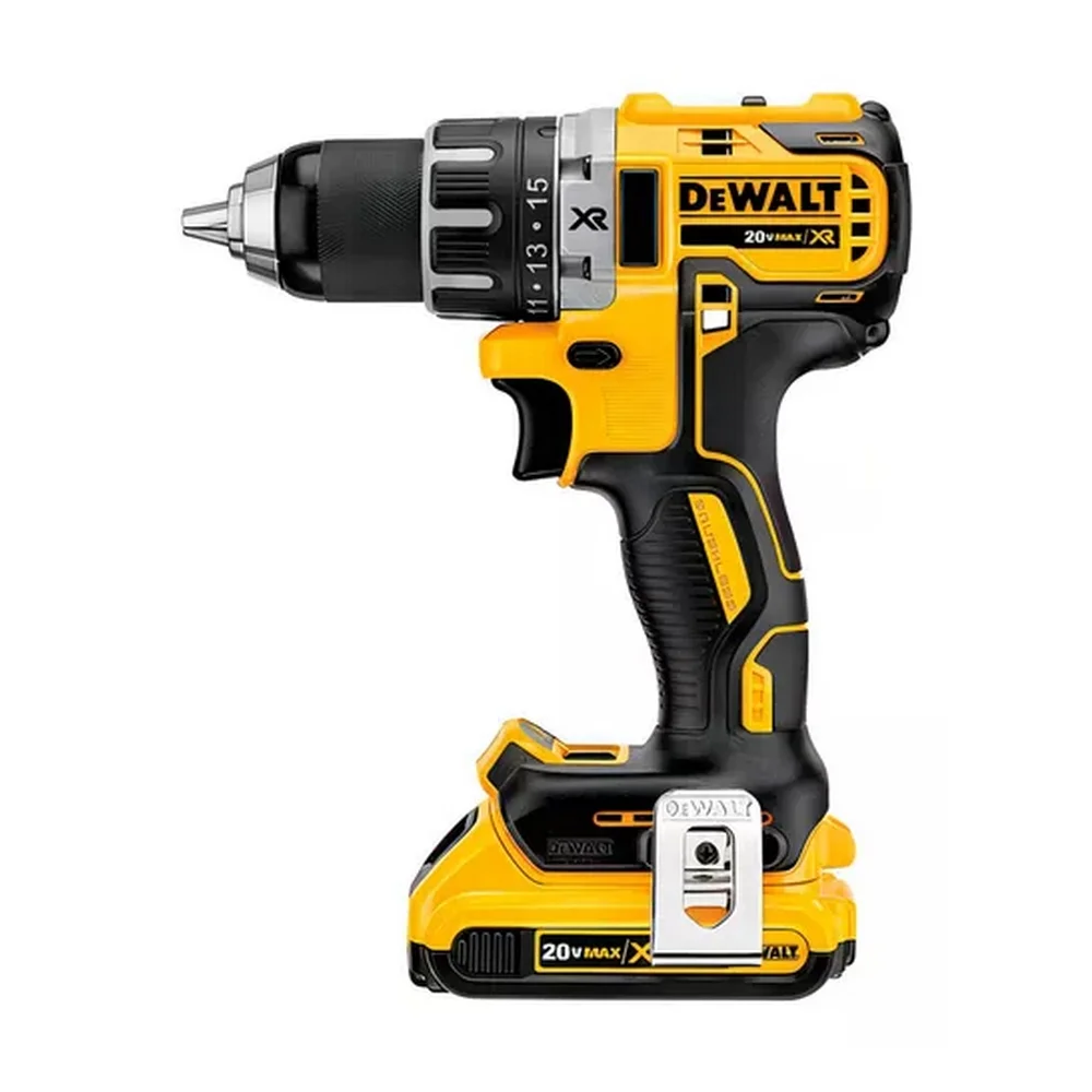 Parafusadeira Furadeira a Bateria 20V Max Brushless com Maleta Carregador e 2 Baterias 2AH 1/2" 220V Dewalt DCD791D2B2