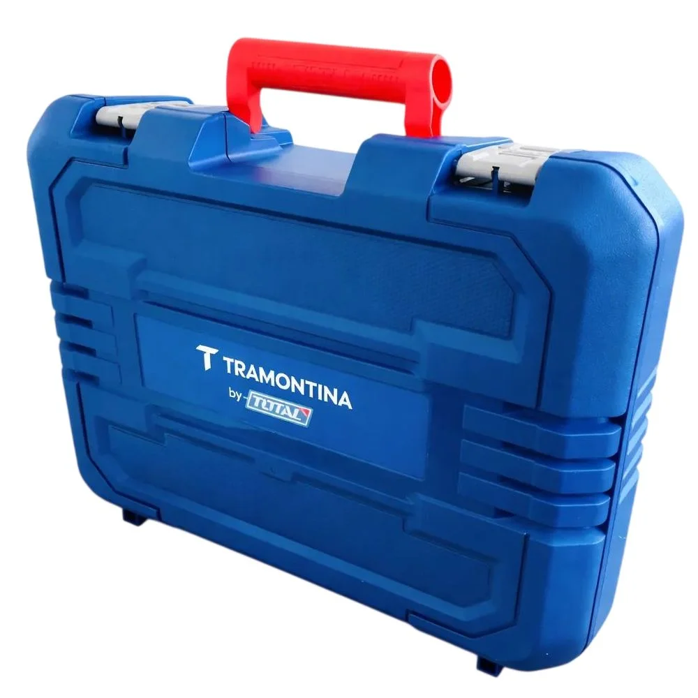 Parafusadeira Furadeira Impacto Bateria 16V Brushless Maleta Carregador e 2 Baterias 2AH 1/2" Bivolt Tramontina Tota 42261/122