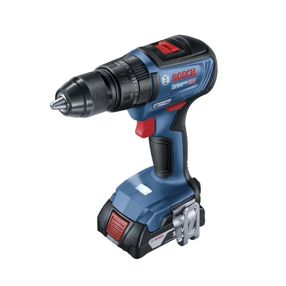 Parafusadeira Furadeira Impacto Bateria 18V Brushless com Maleta Carregador e 2 Baterias 5AH 1/2" Bivolt Bosch GSB 18V-65