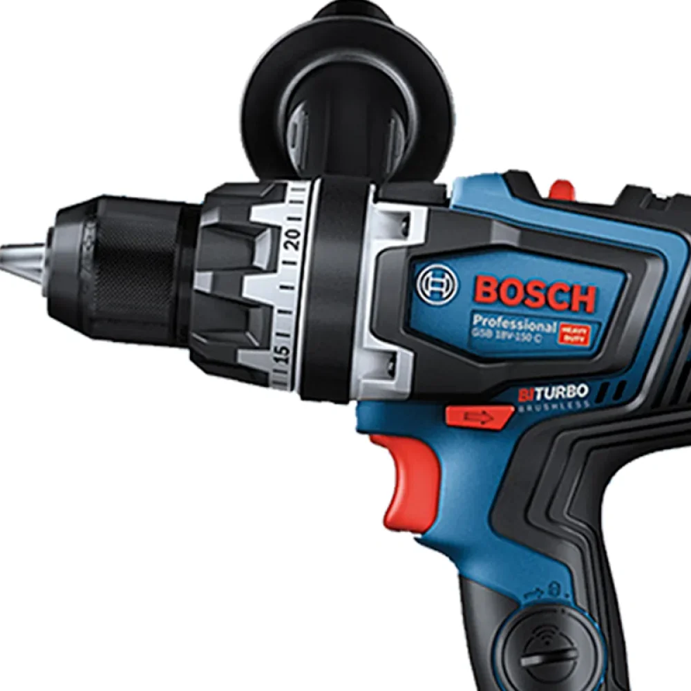 Parafusadeira Furadeira Impacto Bateria 18V Brushless com Maleta Sem Carregador e Bateria 1/2" Bosch GSB18V150C