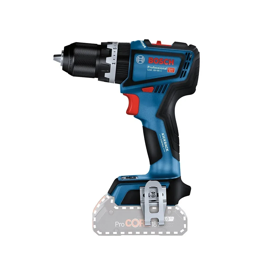 Parafusadeira Furadeira Impacto Bateria 18V Brushless Sem Carregador e Bateria 1/2" Bosch GSB 18V90C