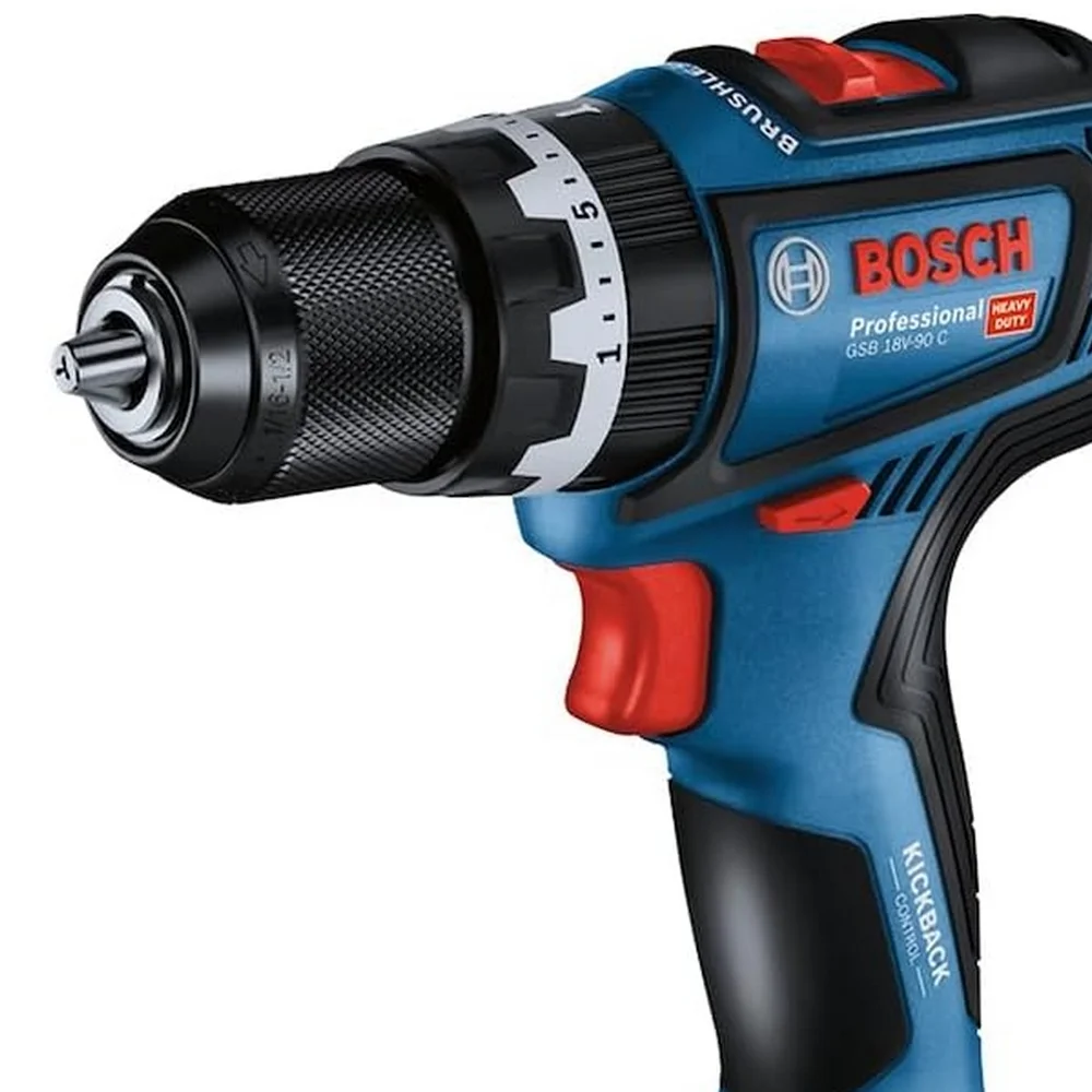 Parafusadeira Furadeira Impacto Bateria 18V Brushless Sem Carregador e Bateria 1/2" Bosch GSB 18V90C