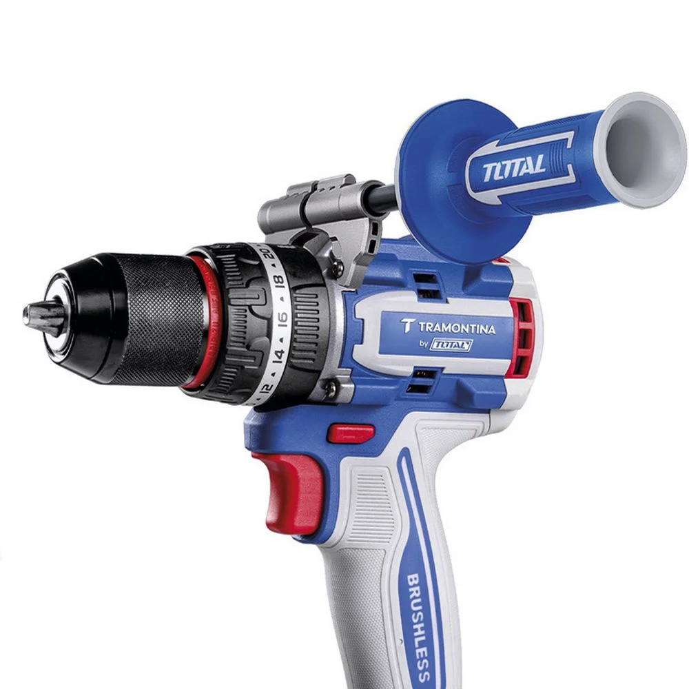 Parafusadeira Furadeira Impacto Bateria 20V Brushless Maleta Carregador e 2 Baterias 4AH 1/2" Bivolt Tramontina Tota 42301/207