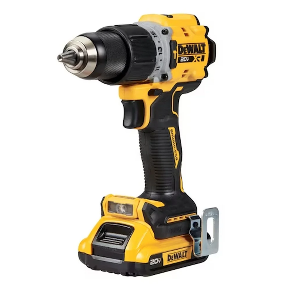 Parafusadeira Furadeira Impacto Bateria 20V Compacta Brushless Bolsa Carregador 2 Baterias 2AH 1/2" Bivolt Dewalt DCD805D2-BR