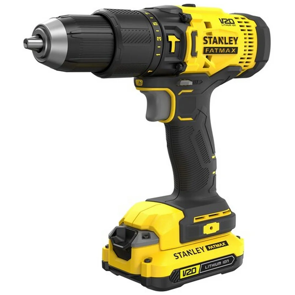 Parafusadeira Furadeira Impacto Bateria 20V Max Com Maleta Carregador e 2 Baterias 2AH 1/2" Bivolt Stanley SCD711D2K-BR