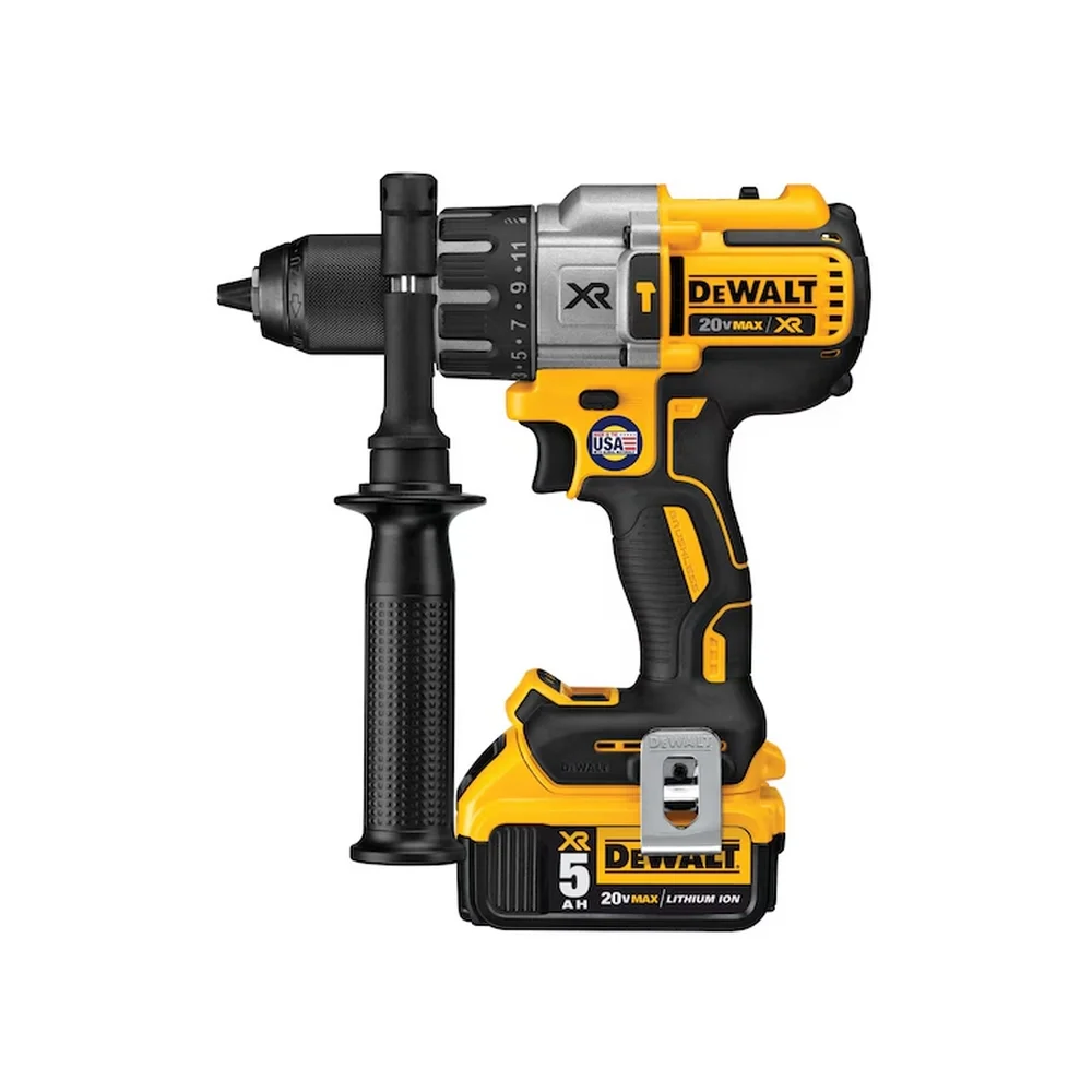 Parafusadeira Furadeira Impacto Bateria 20V Max Com Maleta Carregador e 2 Baterias 5AH 1/2" Bivolt Dewalt DCD996P2T-BR