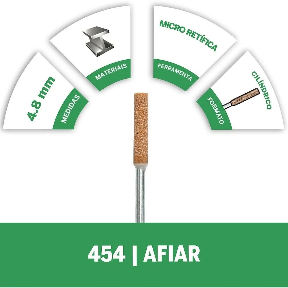 Pedra para Afiar Corrente Motosserra 2pcs USO Em Micro Retifica 3/16" Dremel 454