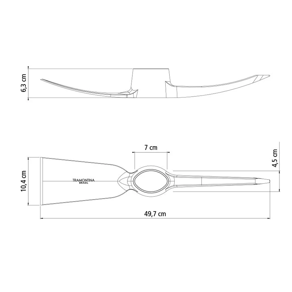 Picareta Alviao Ponta e Pa Sem Cabo N5-500X45MM Tramontina 77303/503