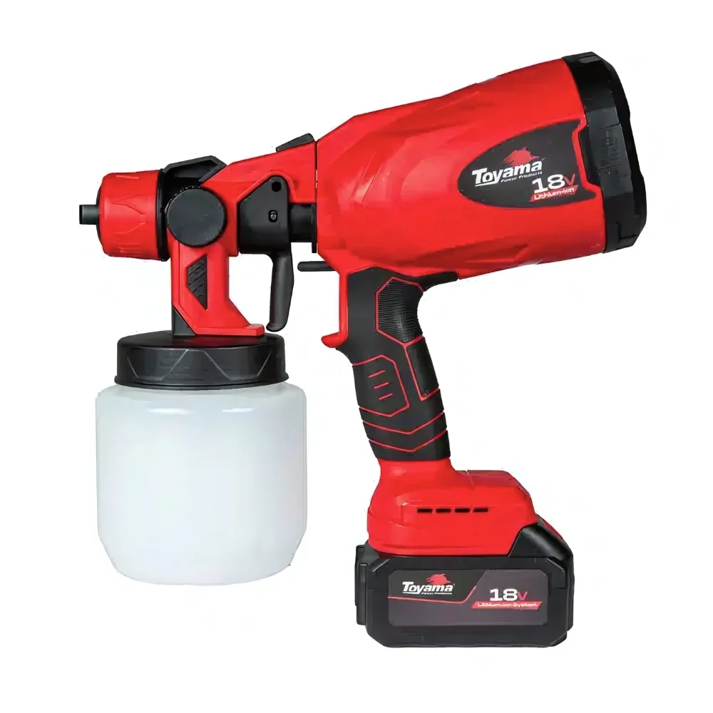 Pistola de Pintura a Bateria 18V Brushless com Maleta Carregador e 1 Bateria 2AH Bivolt Toyama TBT18SG800-K