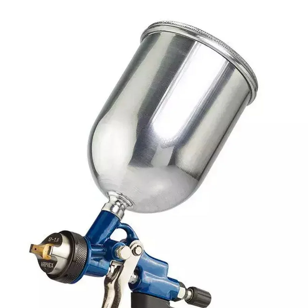 Pistola de Pintura Gravidade Alta Densidade Alta Producao Caneca de Aluminio 850ML 2,5MM Arprex 12X