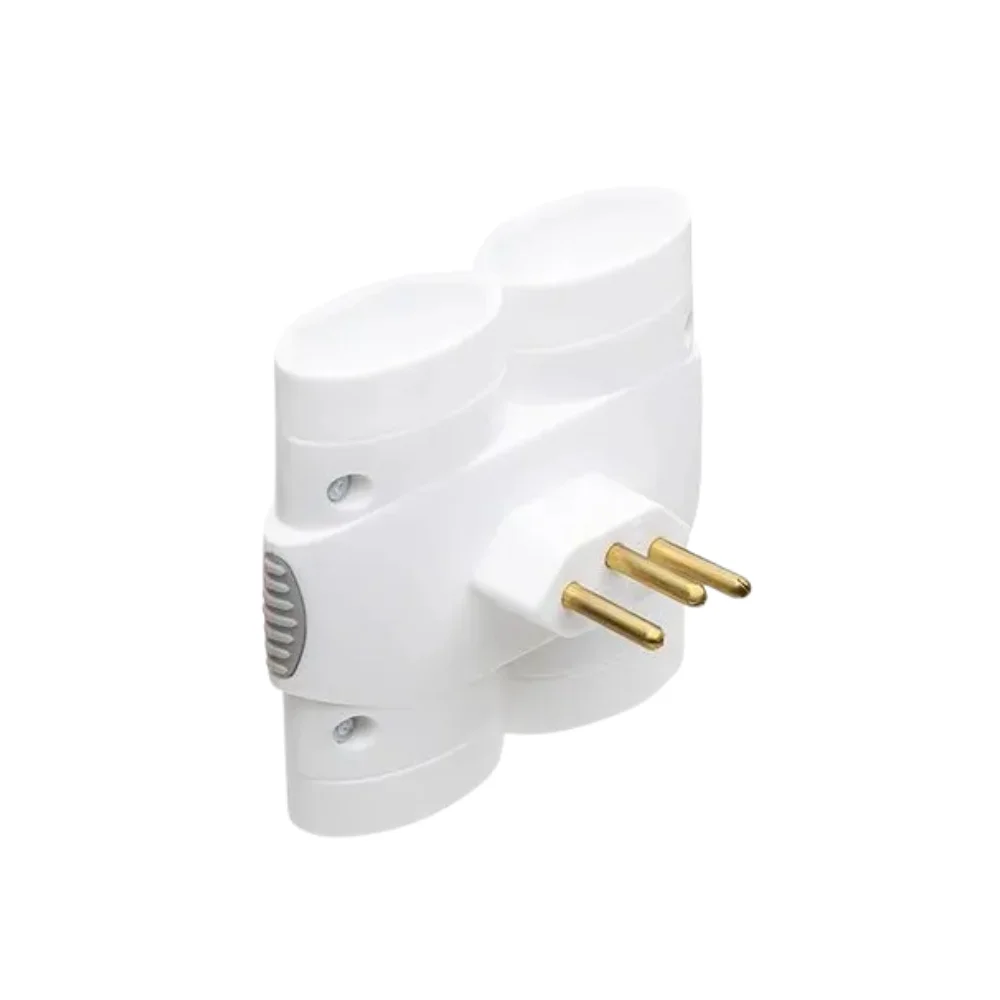 Plug Adaptador 4 Saidas "t" 3 Pinos 10A Daneva/Legrand 1838