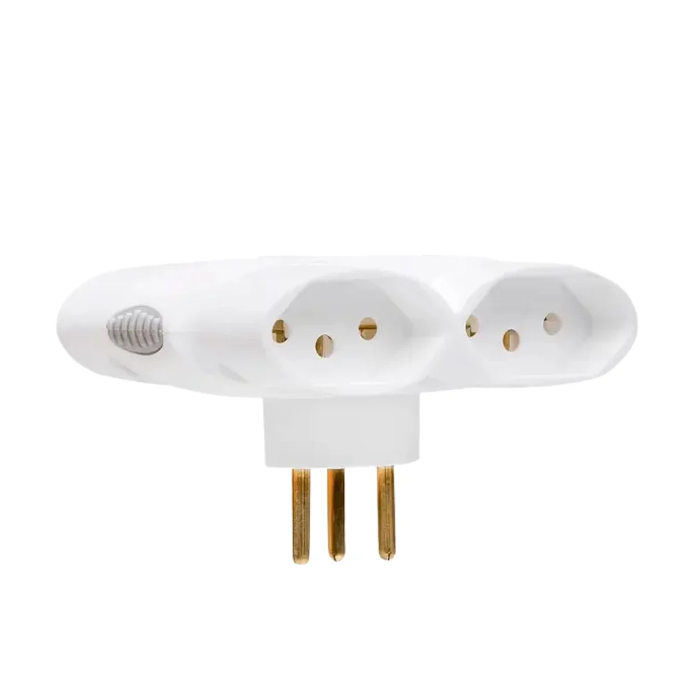 Plug Adaptador 4 Saidas "t" 3 Pinos 10A Daneva/Legrand 1838