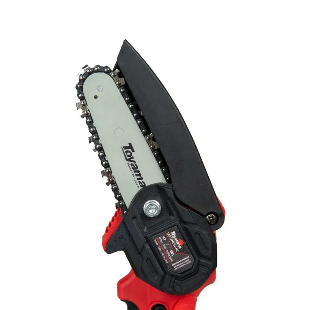 Mini Motossera de Poda a Bateria 18V Com Maleta Caregador e 2 Baterias 2AH 4" Bivolt Toyama TBT18MCS4-K2