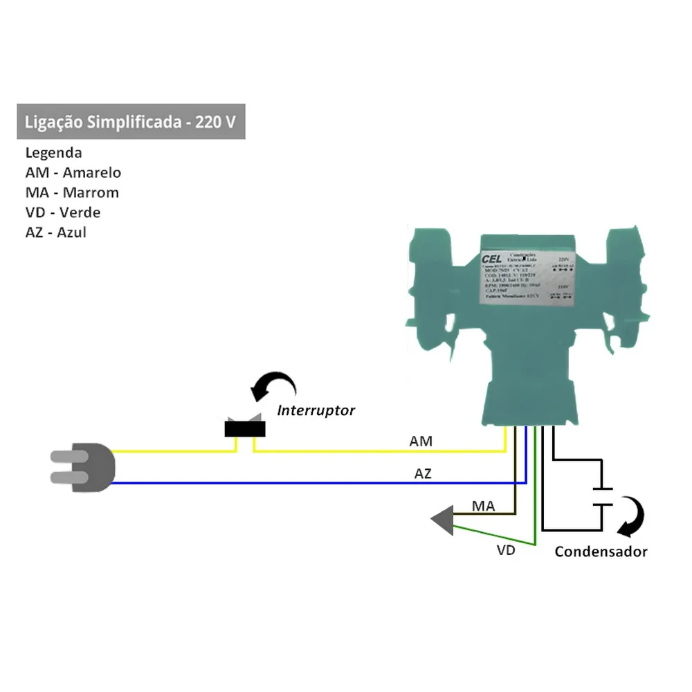 Politriz de Bancada com Eixo Longo 1/2HP-6" Bivolt Cel 14013