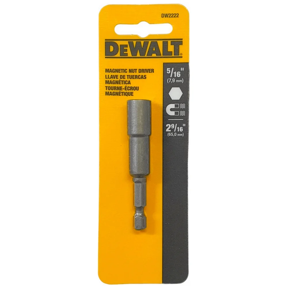 Ponta Canhao Magnetico 1/4X5/16X65MM Dewalt DW2222