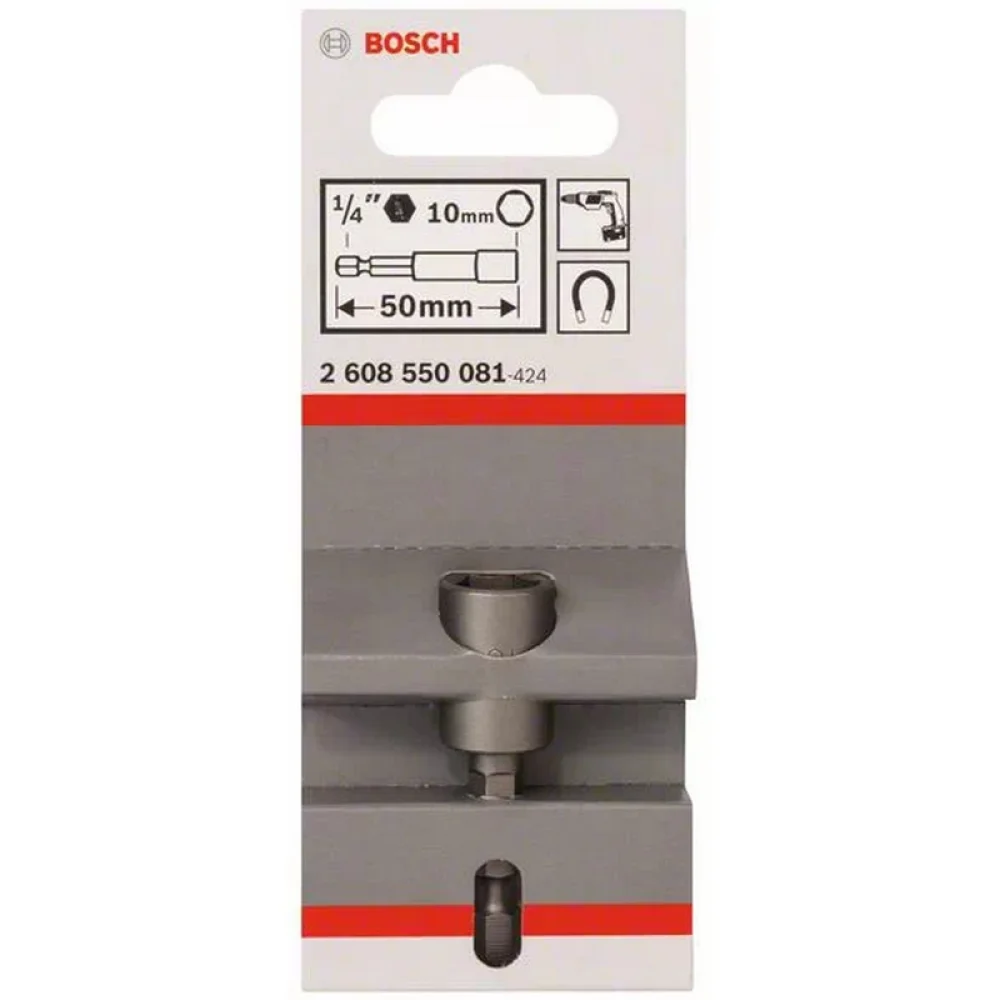 Ponta Canhao Magnetico 1/4X10X50MM Bosch 2608550081