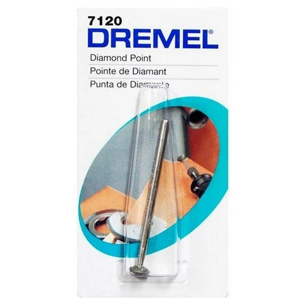 Ponta Diamantada Chata para Micro Retifica 3/32" Dremel 7120