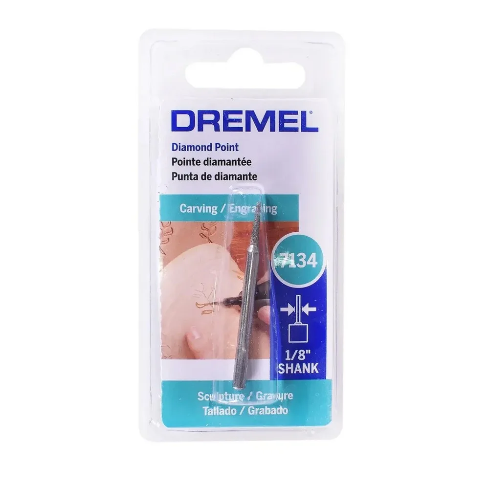 Ponta Diamantada Conica Para Micro Retifica 5/64" Dremel 7134