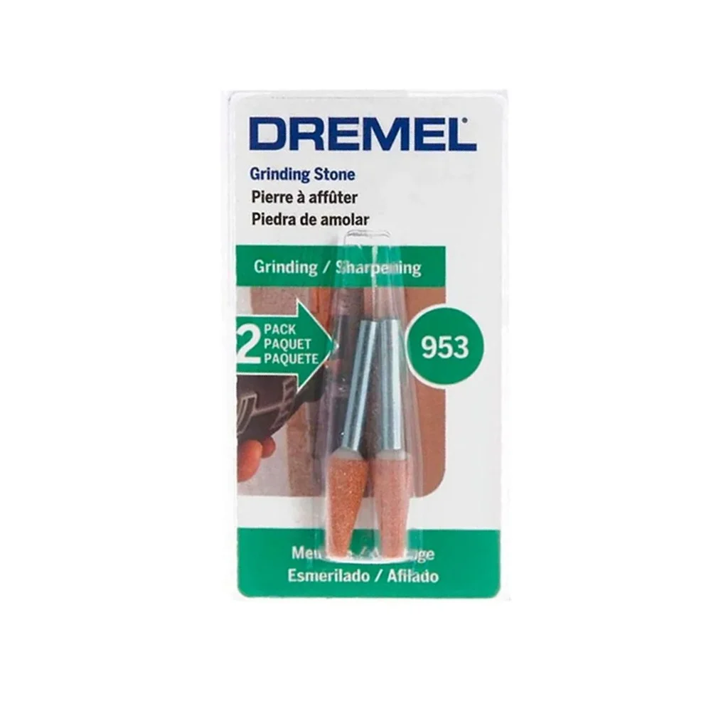 Ponta Montada Conica Oxido de Aluminio 2pcs Para Micro Retifica 1/4" Dremel 953