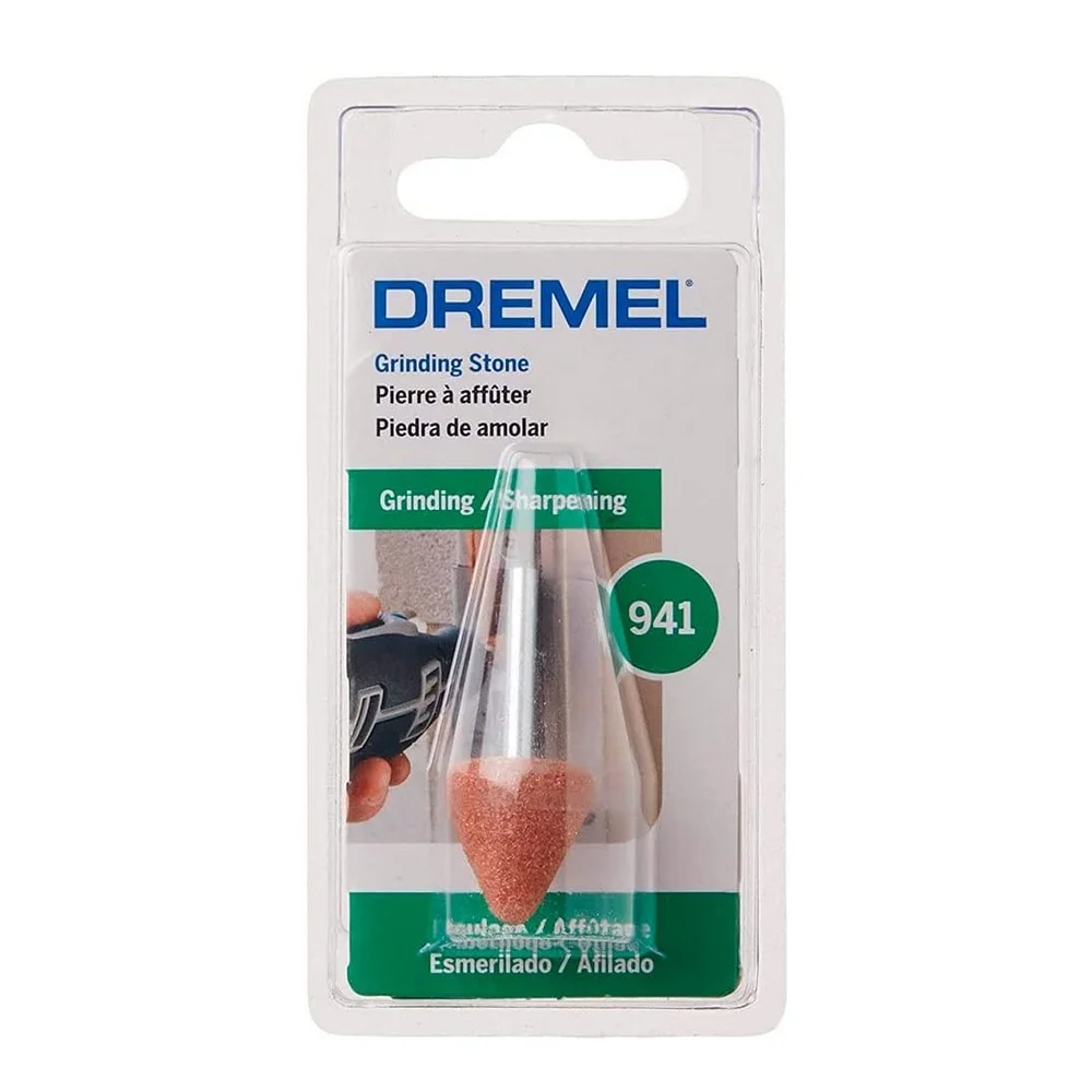 Ponta Montada Conica Oxido de Aluminio Para Micro Retifica 5/8" Dremel 941