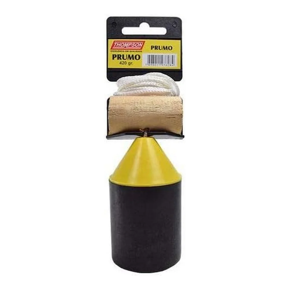 Prumo de Face Plastico Amarelo e Preto 420G Thompson 1285