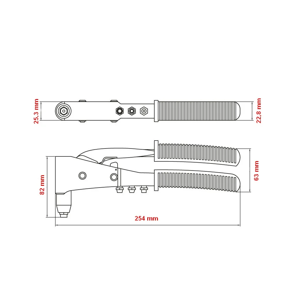 Rebitador Manual 2,4A4,8MM Tramontina Pro 44024/111