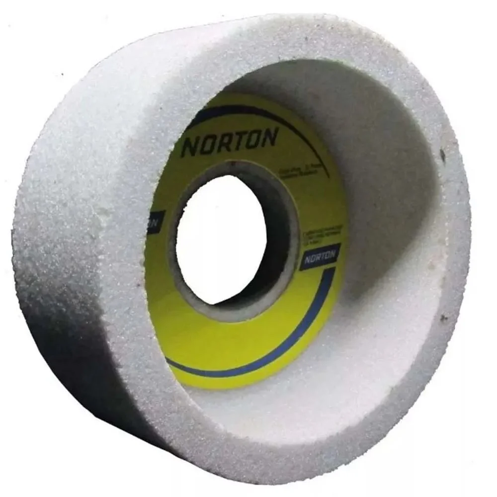 Rebolo Copo Reto Branco Para Afiacao de Ferramentas 4X2" Norton 38A60KVS