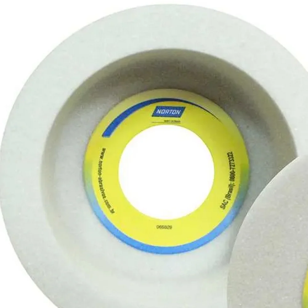 Rebolo Copo Reto Branco Para Afiacao de Ferramentas 5X2.1/2" Norton 38A60KVS