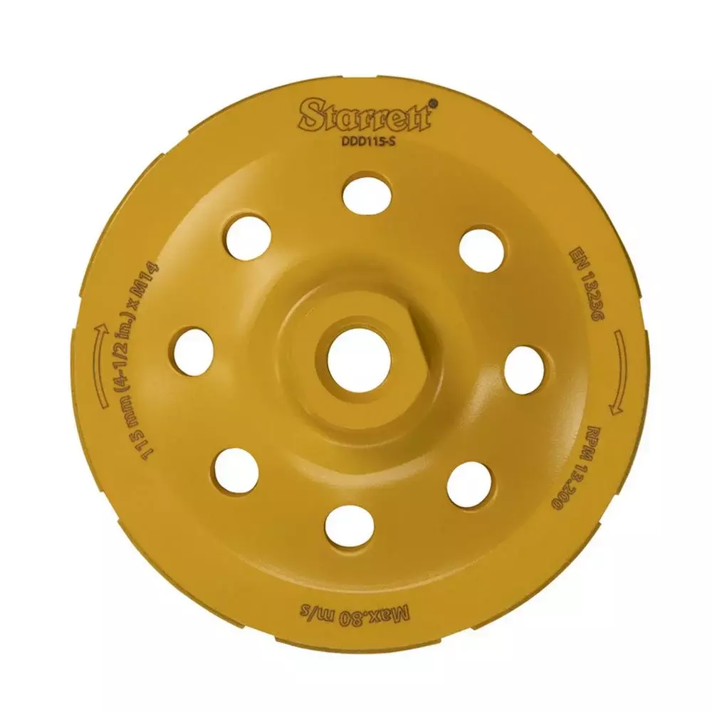 Rebolo Diamantado Tipo Prato Segmentado USO Em Esmerilhadeira Rosca M14 4.1/2"X14MM Starrett DDD115-S