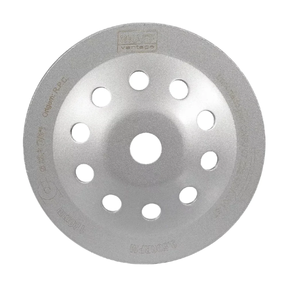 Rebolo Diamantado Tipo Prato USO Em Esmerilhadeira Rosca M14 4"X14MM Graff 5730004