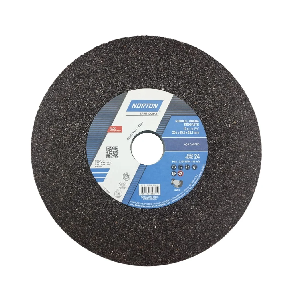 Rebolo Reto Ferro 10X1" Norton A24