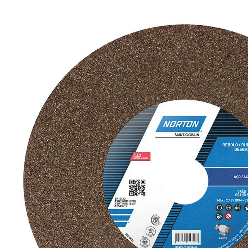 Rebolo Reto Ferro 5X3/4" Norton A60 NVS