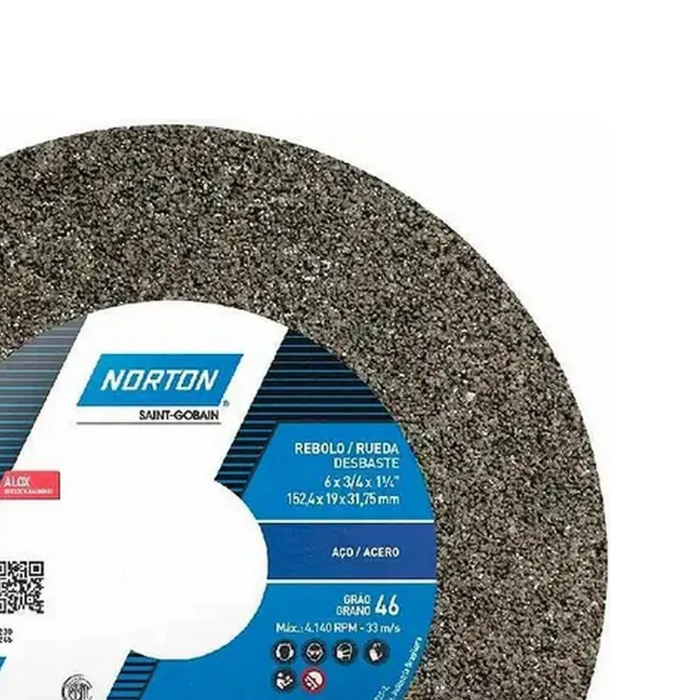 Rebolo Reto Ferro 6X3/4" Norton A46