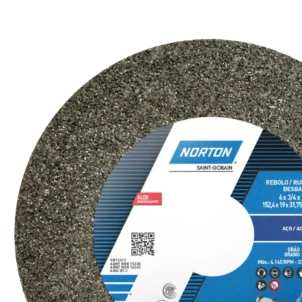 Rebolo Reto Ferro 6X3/4" Norton A60