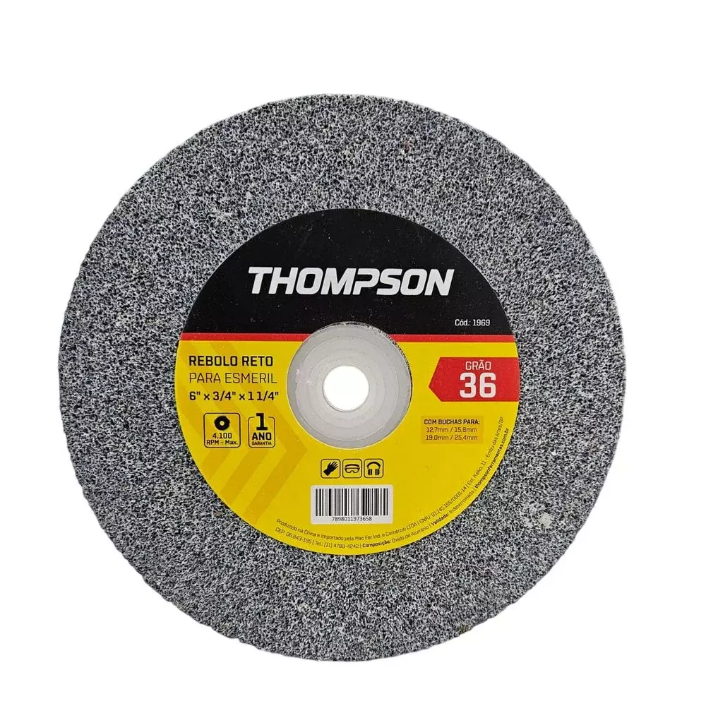 Rebolo Reto Ferro 6X3/4" Thompson A36
