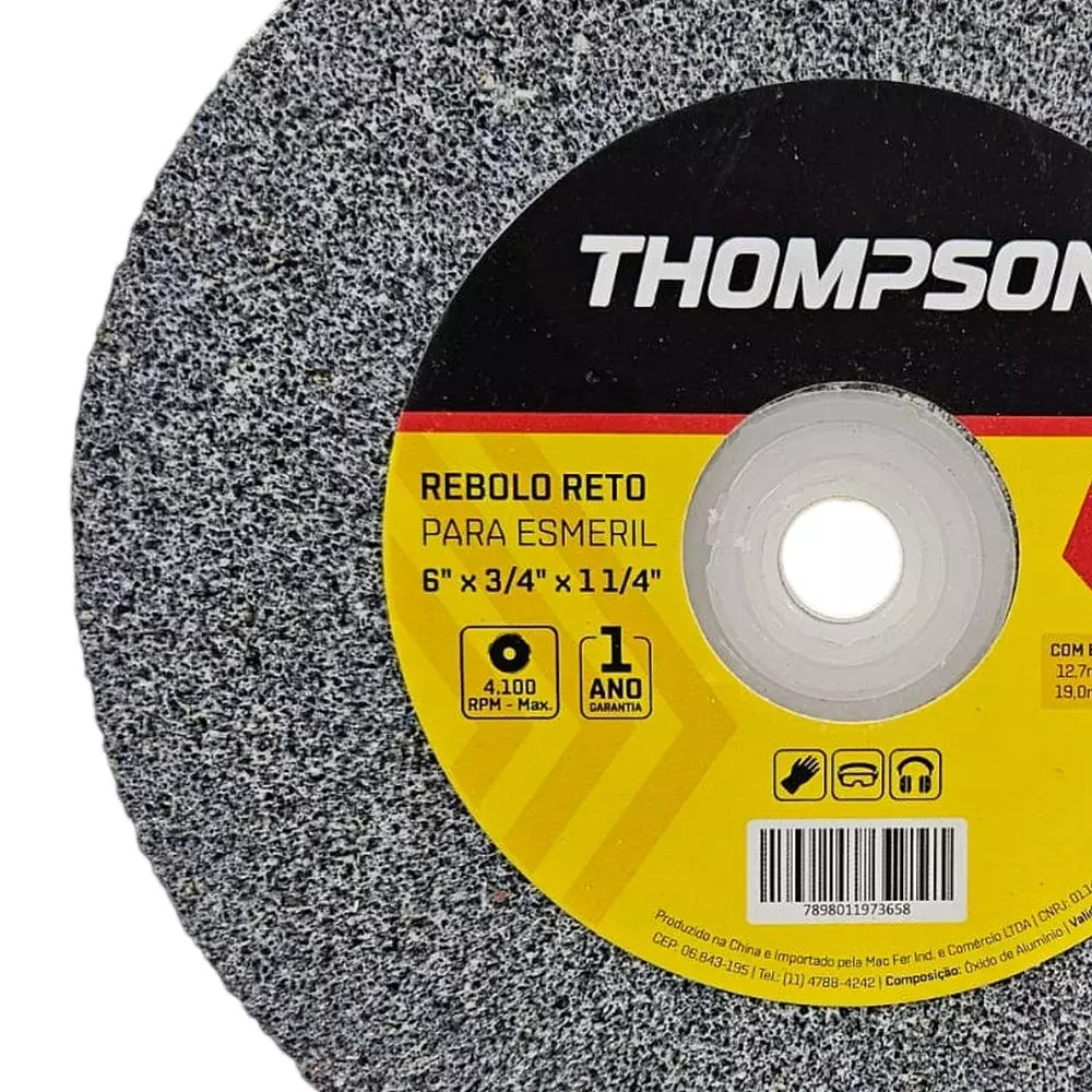Rebolo Reto Ferro 6X3/4" Thompson A36