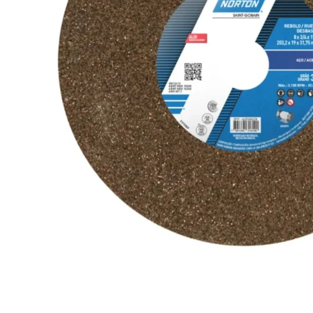 Rebolo Reto Ferro 8X3/4" Norton A36