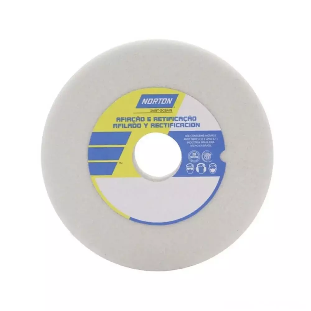 Rebolo Reto Ferro Branco Para Afiacao de Ferramentas 6X1" Norton FE38A60K