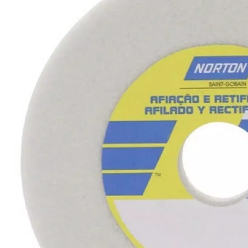 Rebolo Reto Ferro Branco Para Afiacao de Ferramentas 6X1" Norton FE38A60K