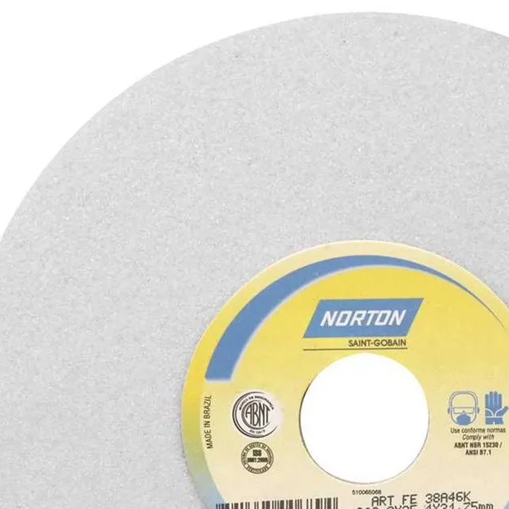 Rebolo Reto Ferro Branco Para Afiacao de Ferramentas 8X1/2" Norton FE38A46K