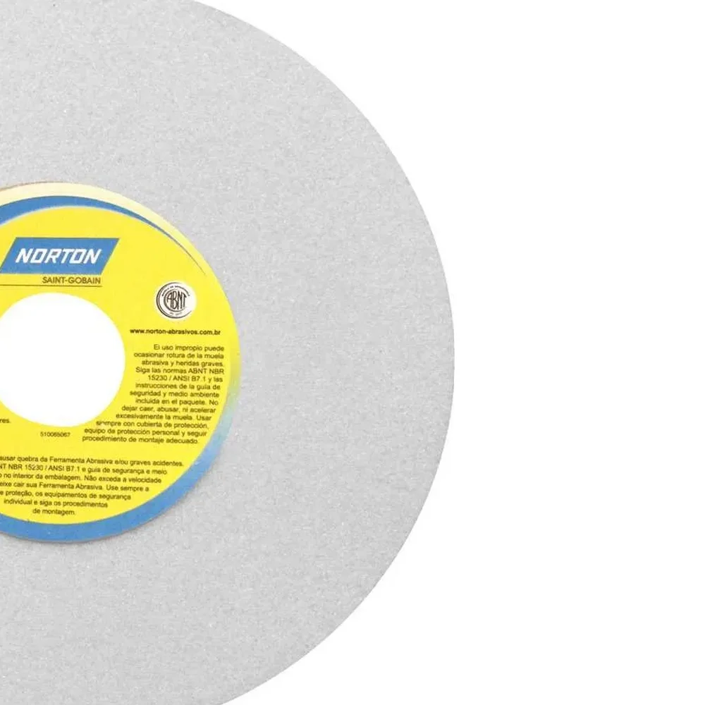 Rebolo Reto Ferro Branco Para Afiacao de Ferramentas 8X1/2" Norton FE38A46K