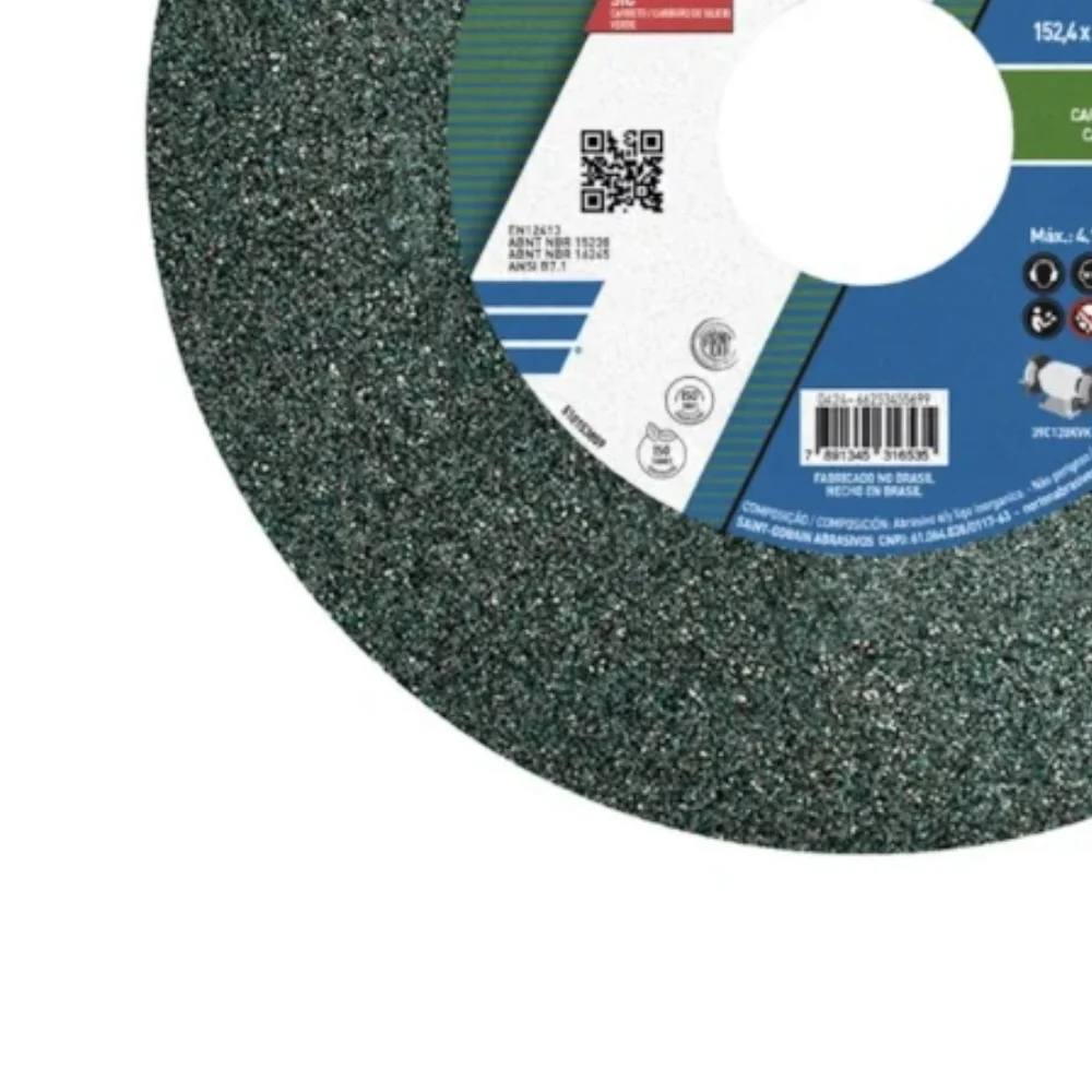 Rebolo Reto Widia Carbeto de Silicio 6X1" Norton 39C120