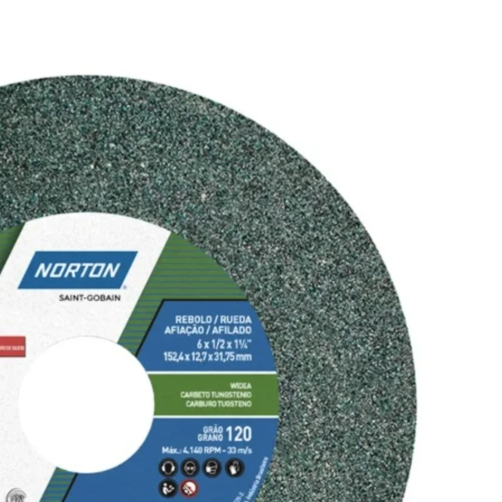 Rebolo Reto Widia Carbeto de Silicio 6X1" Norton 39C120