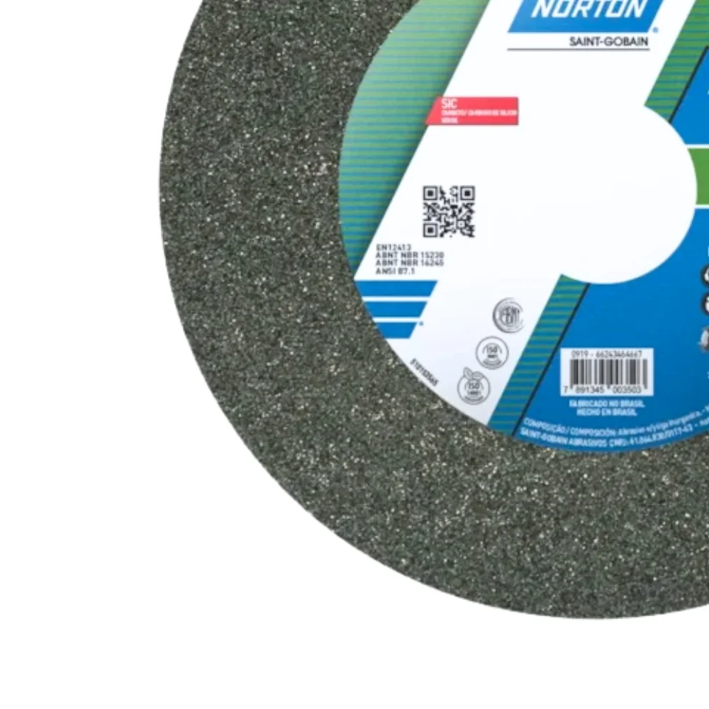 Rebolo Reto Widia Carbeto de Silicio 6X3/4" Norton 39C60