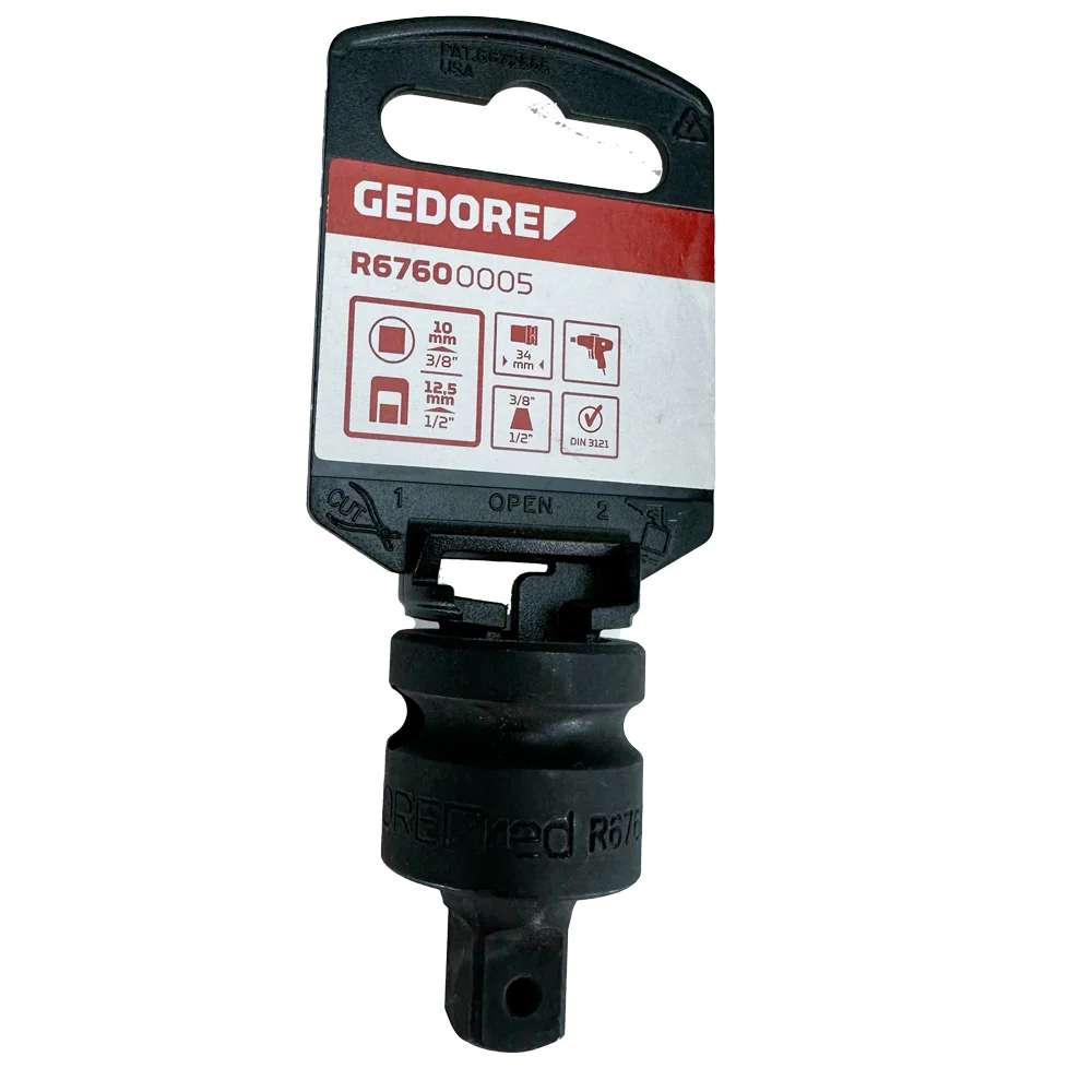Reducao de Impacto para Soquete Quadrado Femea 1/2" Macho 3/8" 1/2X3/8" Gedore Red R67600005